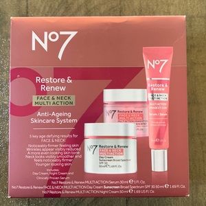 No7 Restore&Renew,face and neck multi action,anti-aging skincare system.